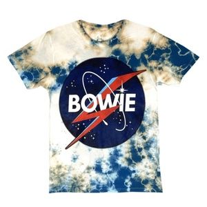 NWT David Bowie Tie Dye Light Blue T-shirt